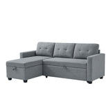 Pull Out Sectional Sofa with Storage Chaise