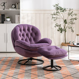 Accent chair  TV Chair  Living room Chair   with Ottoman-PURPLE