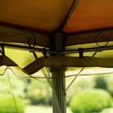 Brown Outdoor Iron Vented Dome Top Patio Gazebo