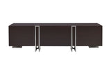 TV Stand in Dark Walnut & Nickel