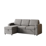 8" Sleeper Sofa, Sofa Bed - 2 in 1 Pull Out Sofa Bed with Storage Sofa, Sofa Sleeper with Pull Out Bed with Charging Port