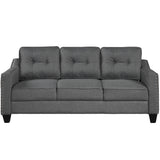 Piece Living Room Set with tufted cushions.