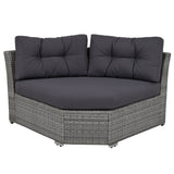 Patio Furniture Set Outdoor Furniture Daybed Rattan Sectional Furniture Set Patio Seating Group With Cushions and Center Table for Patio, Lawn, Backyard, Pool, Grey