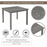 5 Piece Dining Table Grey Set