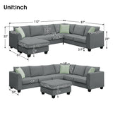 Grey Sectional Sofa Couch