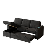 Sleeper Sofa, Sofa Bed - 2 in 1 Pull Out Sofa Bed with Storage Sofa, Sofa Sleeper with Pull Out Bed with Charging Port