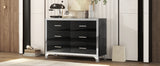 Elegant High Gloss Dresser with 6 Drawers