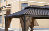 12*20FT  patic gazebo,alu gazebo with steel canopy,Outdoor Permanent Hardtop Gazebo Canopy for Patio, Garden, Backyard