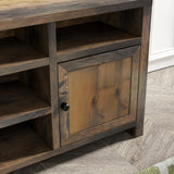 Devine 84 inch TV Stand Console for TVs up to 95 inches, No Assembly Required, Barnwood Finish