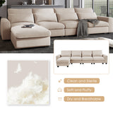 Large L-Shape Feather Filled Sectional Sofa