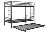 Metal Twin over Twin Bunk Bed with Trundle