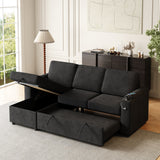 Sleeper Sofa, Sofa Bed - 2 in 1 Pull Out Sofa Bed with Storage Sofa, Sofa Sleeper with Pull Out Bed with Charging Port