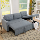 Pull Out Sectional Sofa with Storage Chaise