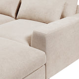 Large L-Shape Feather Filled Sectional Sofa