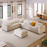 Sectional Sofa with Ottoman L Shaped Corner Sectional