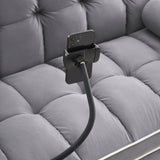 Pull Out Sleeper Sofa Couch, Gray