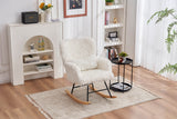 White Rocking Chair Solid Wood Legs