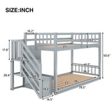 Twin over Twin Floor Bunk Bed