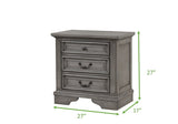 Grace Nightstand in Gray