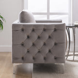 Modern Velvet Armchair Tufted Button