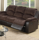 Brown Reclining Motion Sofa 1 pc