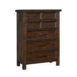 Classic Bedroom Brown Finish Chest of Drawers Mango Veneer Wood