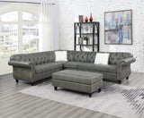 Ottoman Slate Grey Leatherette