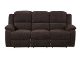 Brown Sofa (recline feature) with storage and cup holders