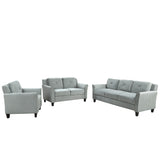 Button Tufted 3 Piece Chair Loveseat Sofa Set