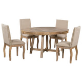 5-Piece Farmhouse Dining Table Set