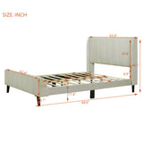 Queen Size Upholstered Platform Bed