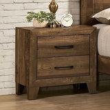 Nightstand Light Walnut Rustic Faux Wood Veneer