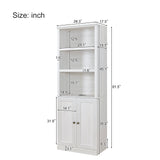 Full Size Half Self-Close and Open Murphy Bed arustic White