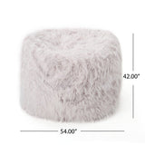 Lavender Modern Glam Faux Fur 5 Foot Bean Bag