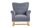 Grey Modern Rocking Chair Upholstered