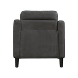 Gray 3pc Sofa Set Microfiber Upholstered