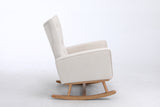 Modern Accent Chair High Backrest Living Room Chair Lounge Arm Rocking Chair