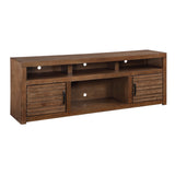 Devine 72 inch TV Stand Console for TVs up to 85 inches, No Assembly Required, Whiskey Finish