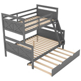 Twin over Full Bunk Bed with Ladder