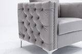 Modern Velvet Armchair Tufted Button