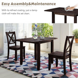 3-Piece Wood Drop Leaf Breakfast Nook Dining Table Set