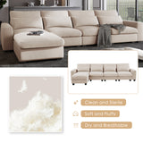 Modern Large L-Shape Feather Filled Sectional Sofa