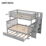 Twin over Full Bunk Bed with Trundle