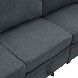 Grey Chenille Modular Sectional Sofa