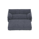 Queen Pull Out Sofa Bed, 3-in-1 Convertible Sleeper Sofa with Side Storage