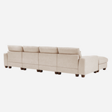 Modern Large L-Shape Feather Filled Sectional Sofa