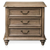 Rustic Natural Tone Finish Solid 1pc Nightstand