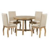 5-Piece Farmhouse Dining Table Set