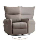 Brown Rocking Recliner Rocking Chair - 360 Degree Swivel