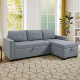 Pull Out Sectional Sofa with Storage Chaise